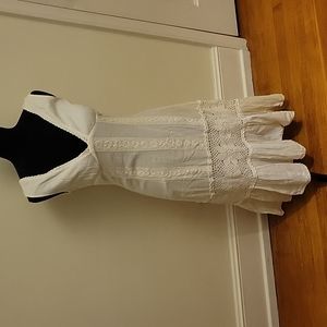 White boho side 4 lined dress